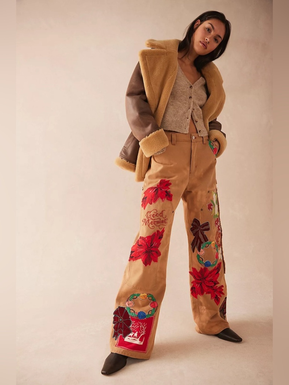 Free People We The Free Bright Time Embroidered Craft Pants - Picture 4 of 13